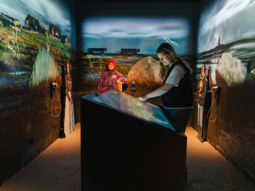 Interactive experience space about the Hallig Langeneß at Klimahaus Bremerhaven