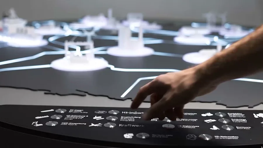 Interactive light table on the hydrogen core network for DLR